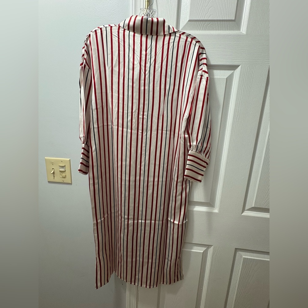 Anine Bing Striped Silk Milly Shirt Dress Size XS- Runs Oversized - Picture 3 of 6
